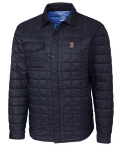 Boston Red Sox Cutter & Buck Rainier Shirt Full-Zip Jacket - Navy