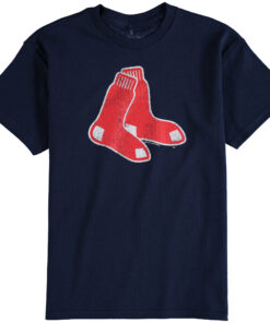 Boston Red Sox Youth Distressed Logo T-Shirt - Navy Blue