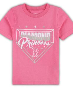 Girls Toddler Boston Red Sox Pink Diamond Princess T-Shirt