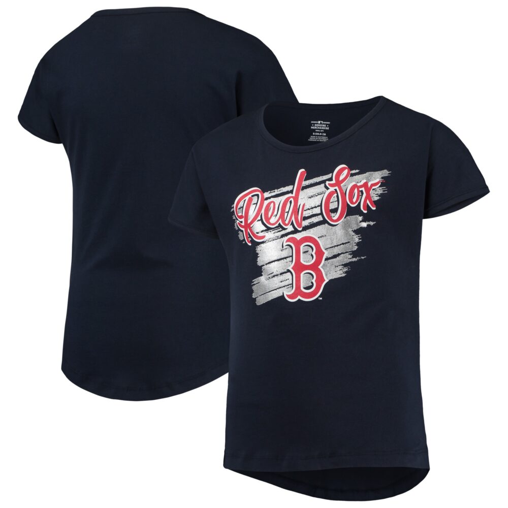 Girls Youth Boston Red Sox Navy Dream Scoop-Neck T-Shirt