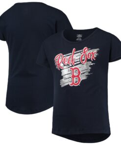 Girls Youth Boston Red Sox Navy Dream Scoop-Neck T-Shirt