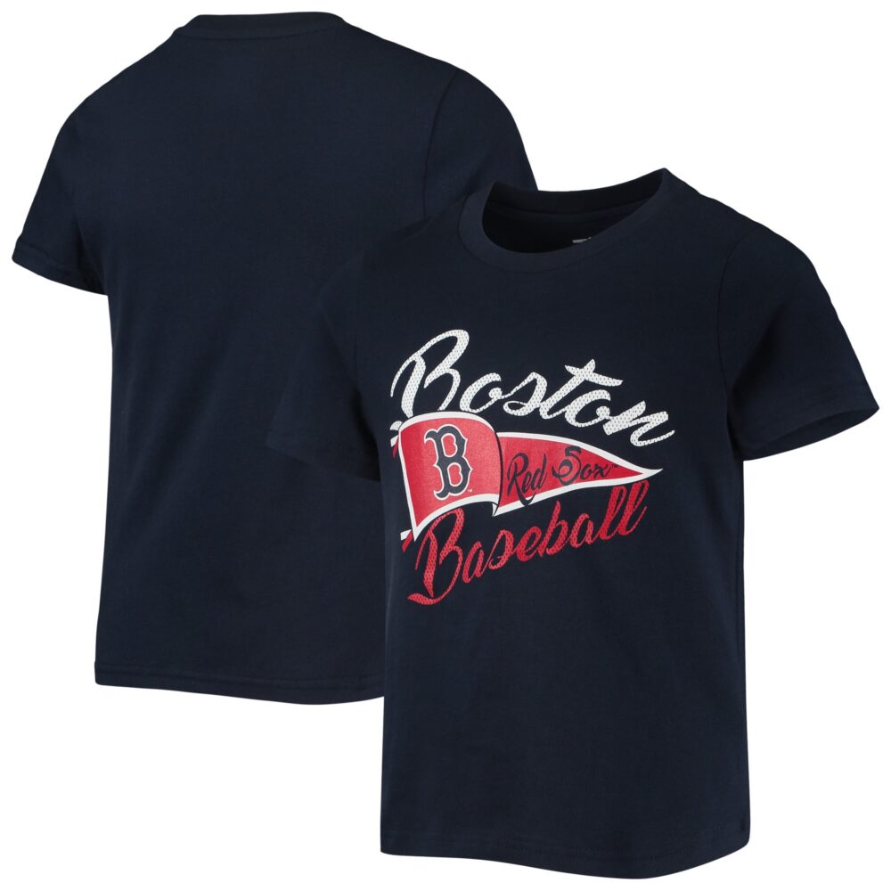 Girls Youth Boston Red Sox Navy Team Fly The Flag T-Shirt
