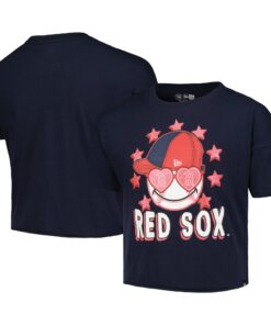 Girls Youth Boston Red Sox New Era Navy Team Half Sleeve T-Shirt