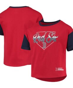 Girls Youth Boston Red Sox Red Bleachers T-Shirt