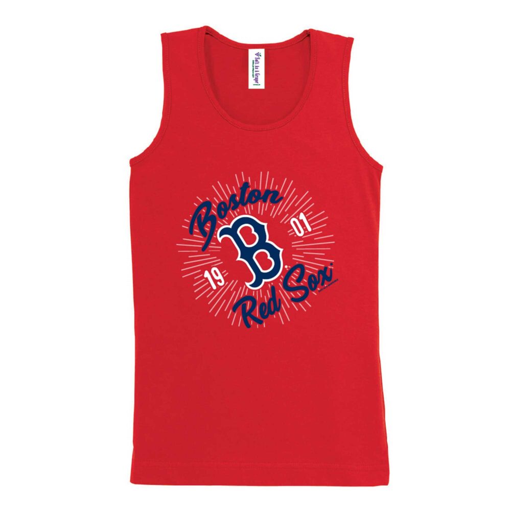 Girls Youth Boston Red Sox Soft as a Grape Red Tank Top