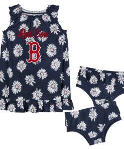 Infant Boston Red Sox  Branded Navy Hop Skip Diaper Cover Set