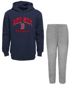 Infant Boston Red Sox Navy/Heather Gray Play by Play Pullover Hoodie & Pants Set
