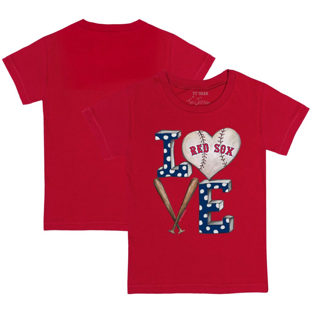 Infant Boston Red Sox Tiny Turnip Red Baseball Love T-Shirt