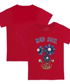 Infant Boston Red Sox Tiny Turnip Red Blooming Baseballs T-Shirt