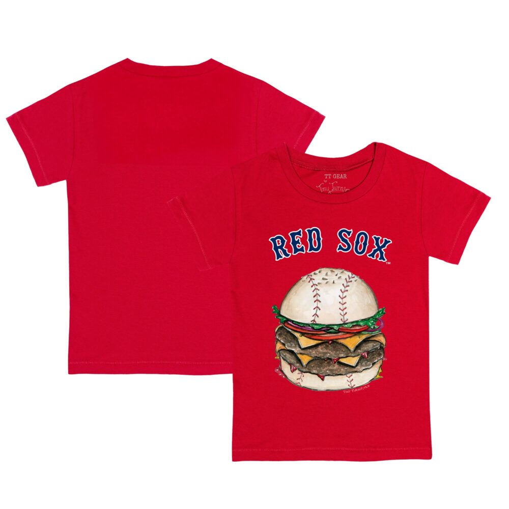Infant Boston Red Sox Tiny Turnip Red Burger T-Shirt