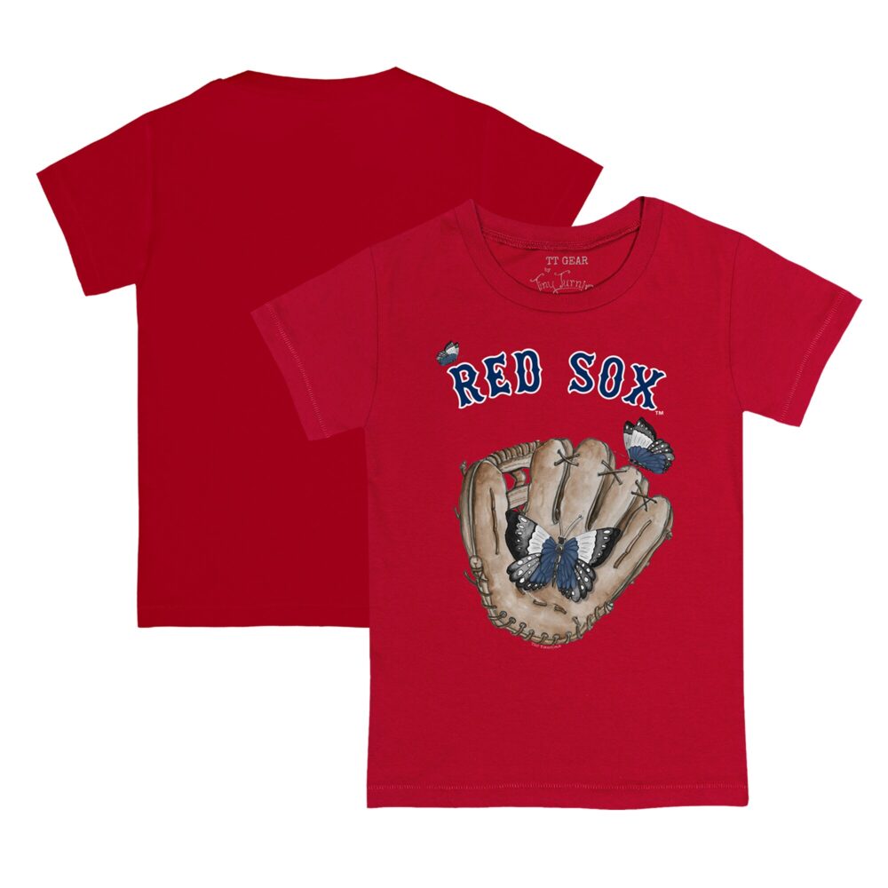 Infant Boston Red Sox Tiny Turnip Red Butterfly Glove T-Shirt