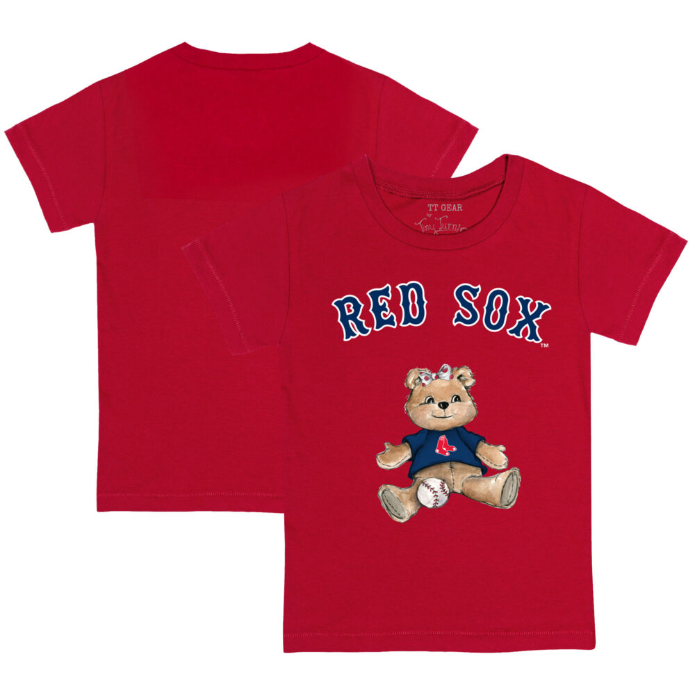 Infant Boston Red Sox Tiny Turnip Red Girl Teddy T-Shirt
