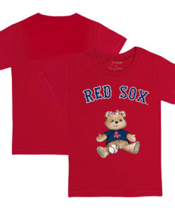 Infant Boston Red Sox Tiny Turnip Red Girl Teddy T-Shirt