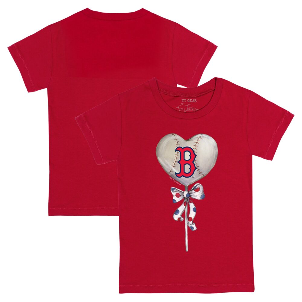 Infant Boston Red Sox Tiny Turnip Red Heart Lolly T-Shirt
