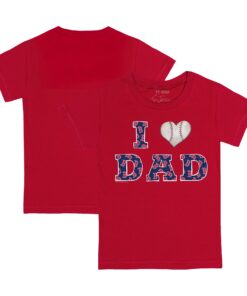 Infant Boston Red Sox Tiny Turnip Red I Love Dad T-Shirt