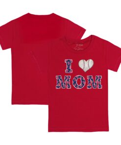 Infant Boston Red Sox Tiny Turnip Red I Love Mom T-Shirt