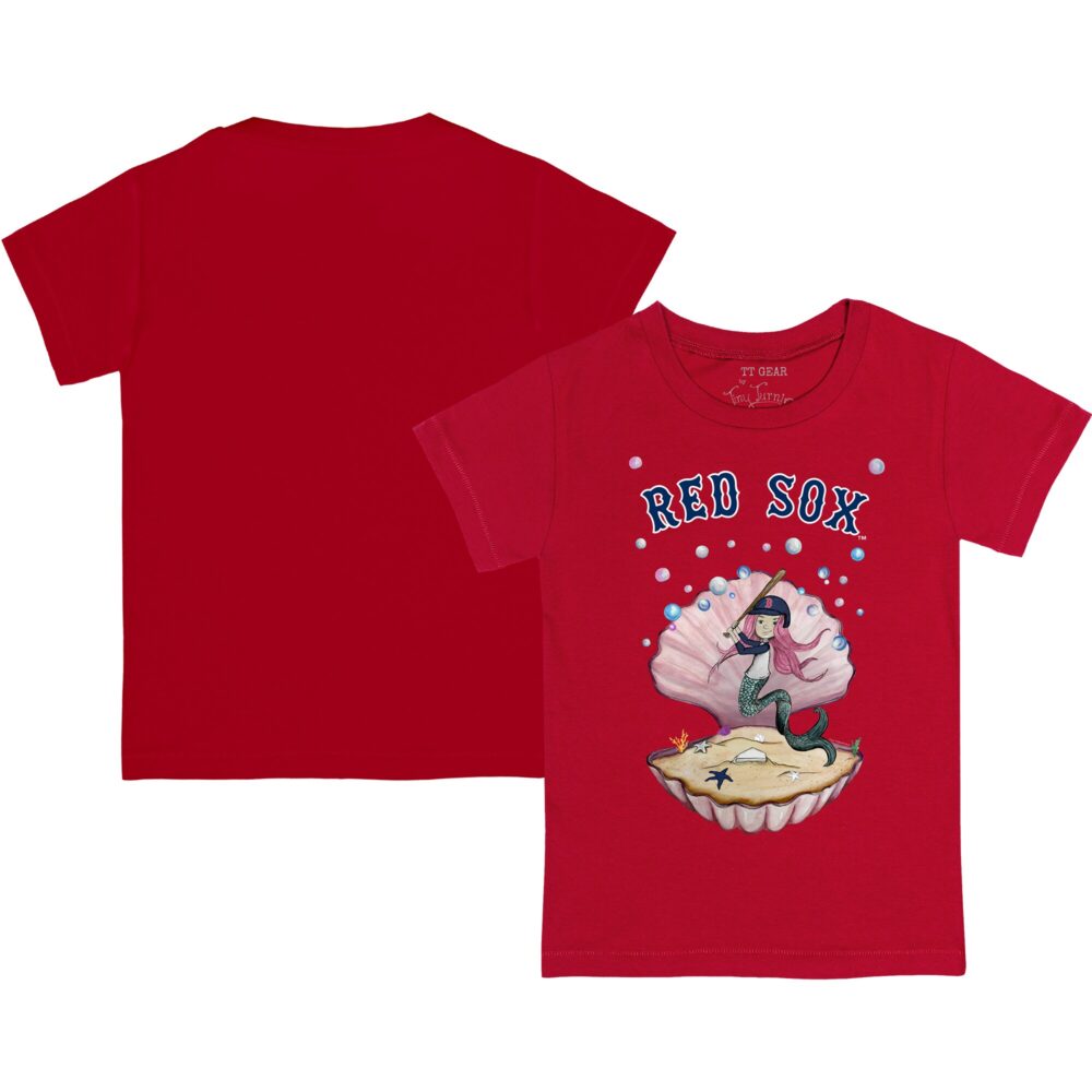 Infant Boston Red Sox Tiny Turnip Red Mermaid T-Shirt