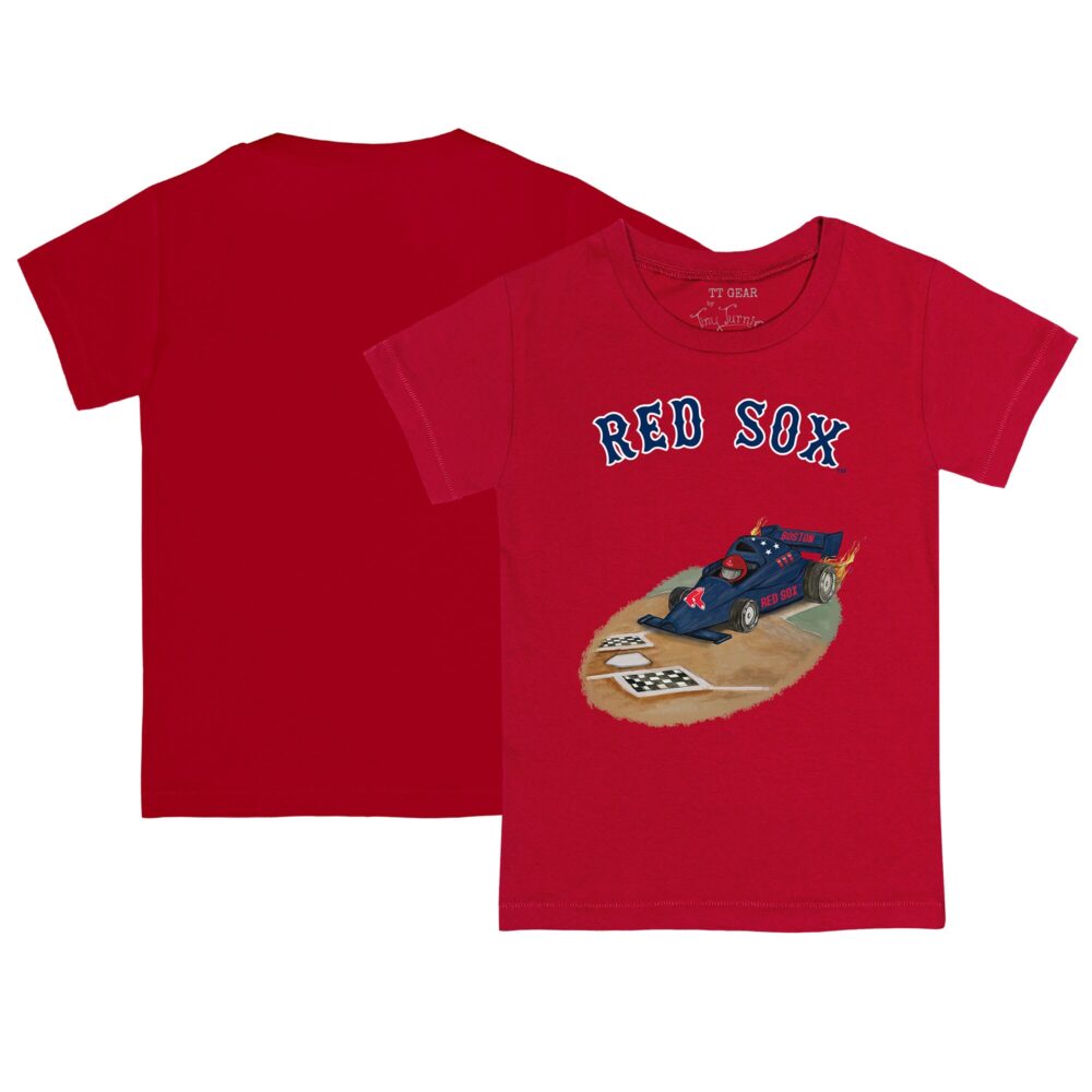 Infant Boston Red Sox Tiny Turnip Red Race Car T-Shirt