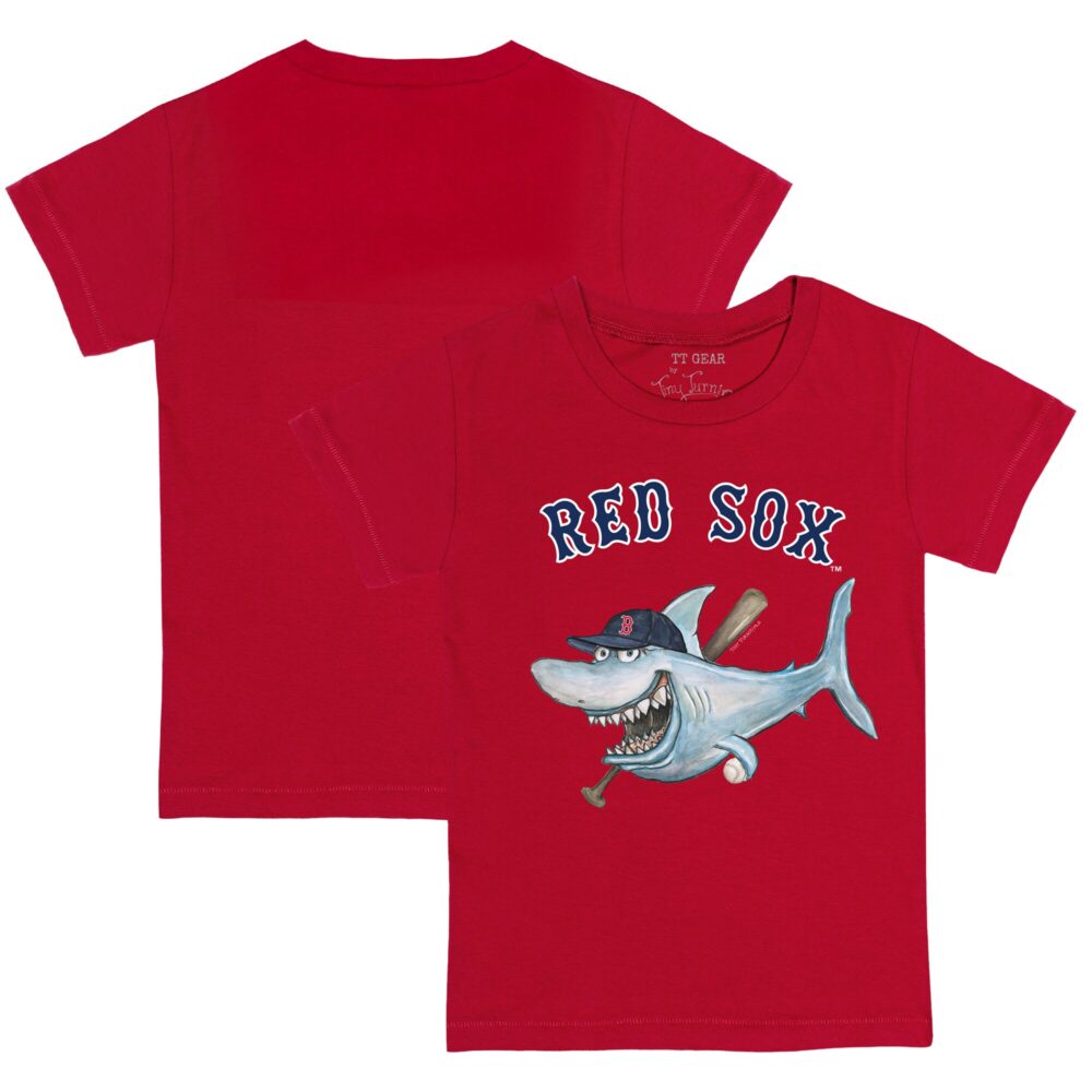 Infant Boston Red Sox Tiny Turnip Red Shark T-Shirt