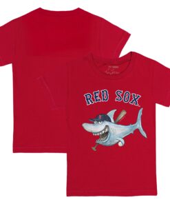 Infant Boston Red Sox Tiny Turnip Red Shark T-Shirt