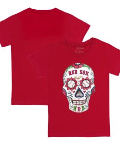 Infant Boston Red Sox Tiny Turnip Red Sugar Skull T-Shirt