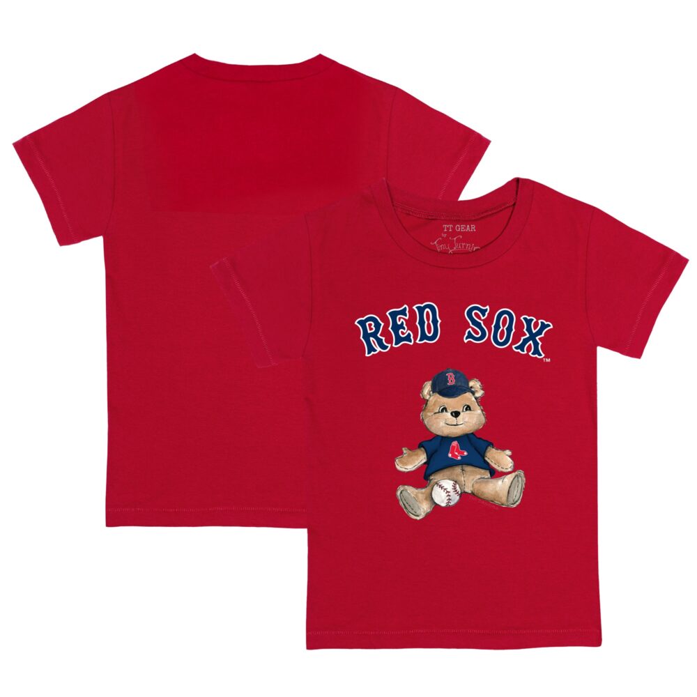 Infant Boston Red Sox Tiny Turnip Red Teddy Boy T-Shirt