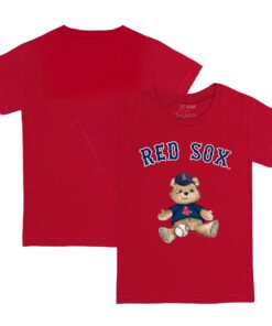Infant Boston Red Sox Tiny Turnip Red Teddy Boy T-Shirt