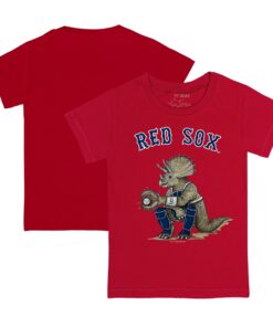 Infant Boston Red Sox Tiny Turnip Red Triceratops T-Shirt