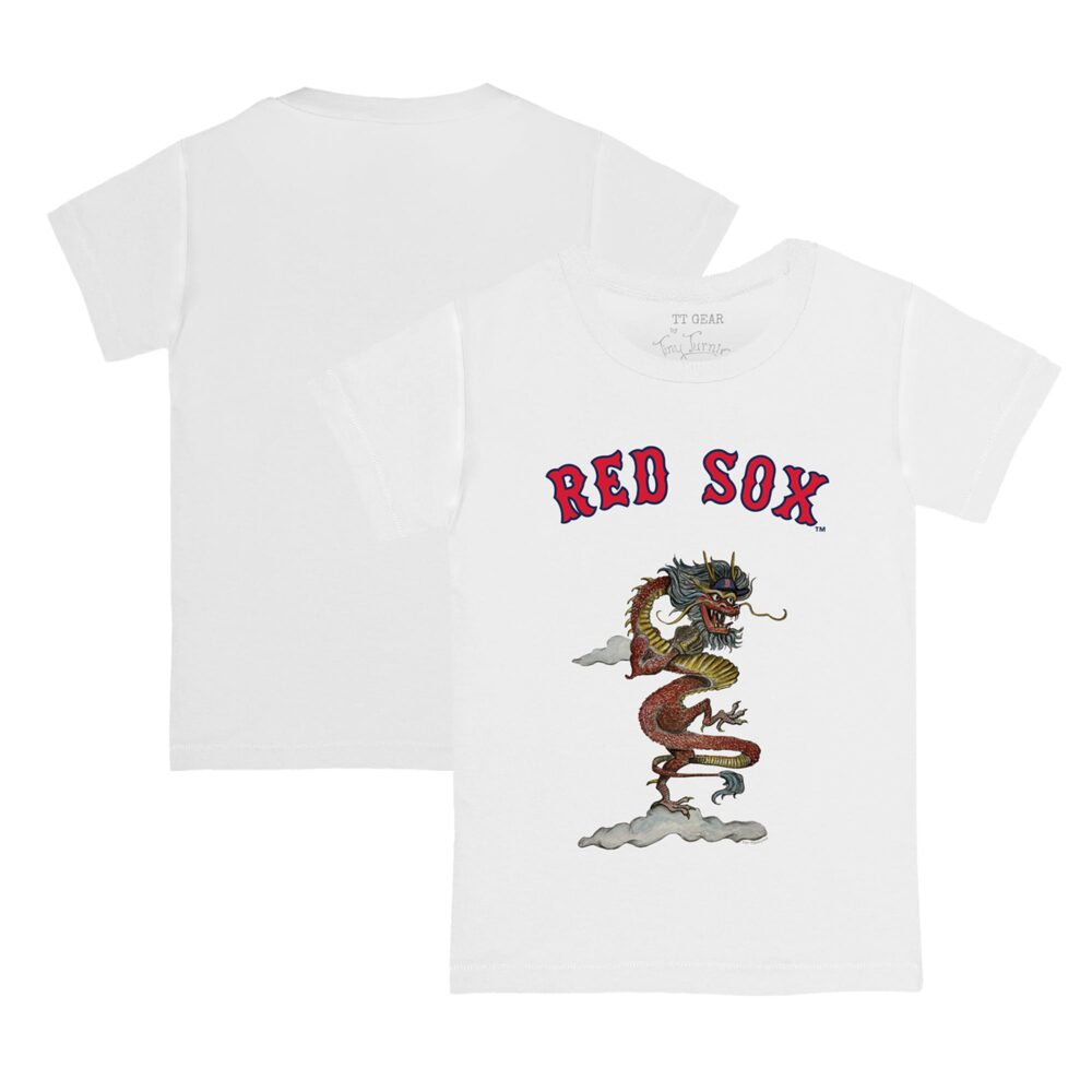 Infant Boston Red Sox Tiny Turnip White 2024 Year of the Dragon T-Shirt