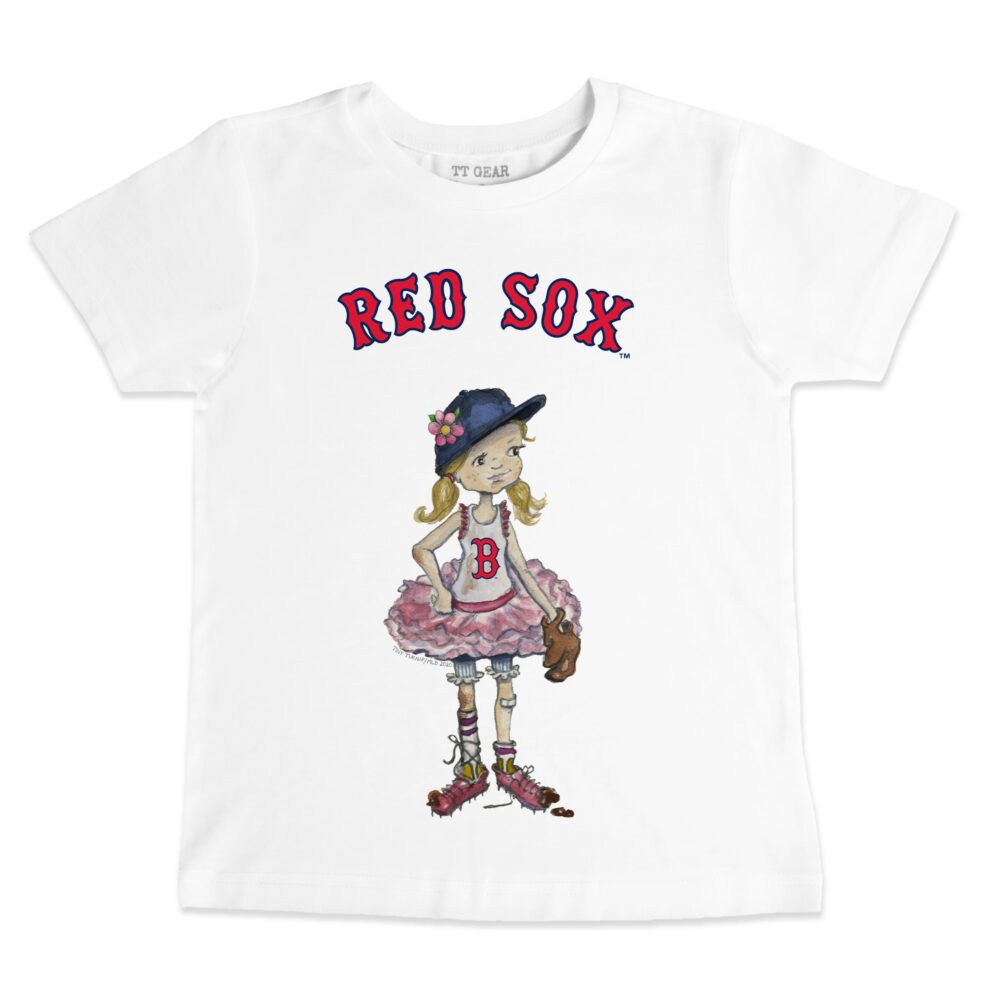 Infant Boston Red Sox Tiny Turnip White Baseball Babes T-Shirt