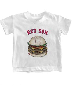 Infant Boston Red Sox Tiny Turnip White Burger T-Shirt