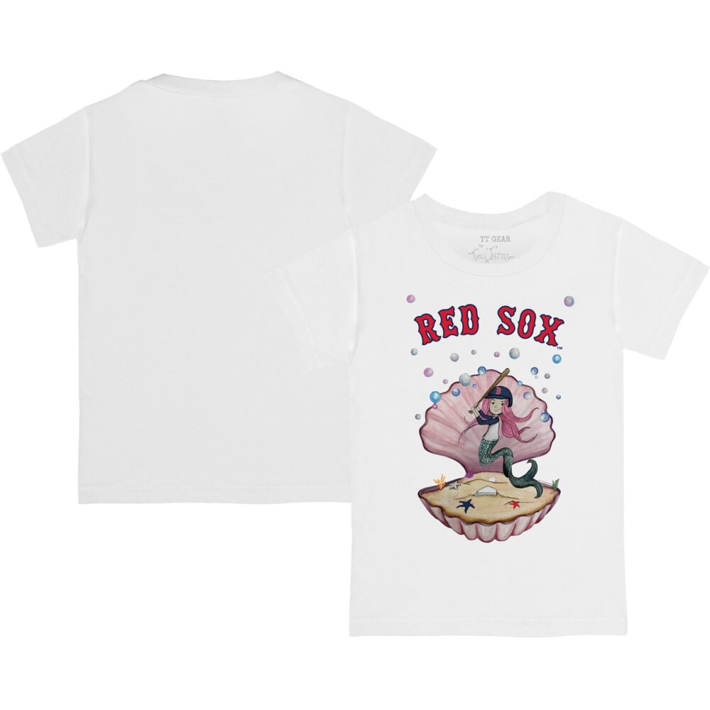 Infant Boston Red Sox Tiny Turnip White Mermaid T-Shirt