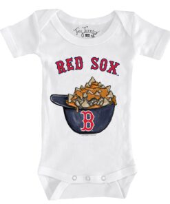 Infant Boston Red Sox Tiny Turnip White Nacho Helmet T-Shirt