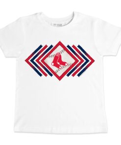 Infant Boston Red Sox Tiny Turnip White Prism Arrows T-Shirt