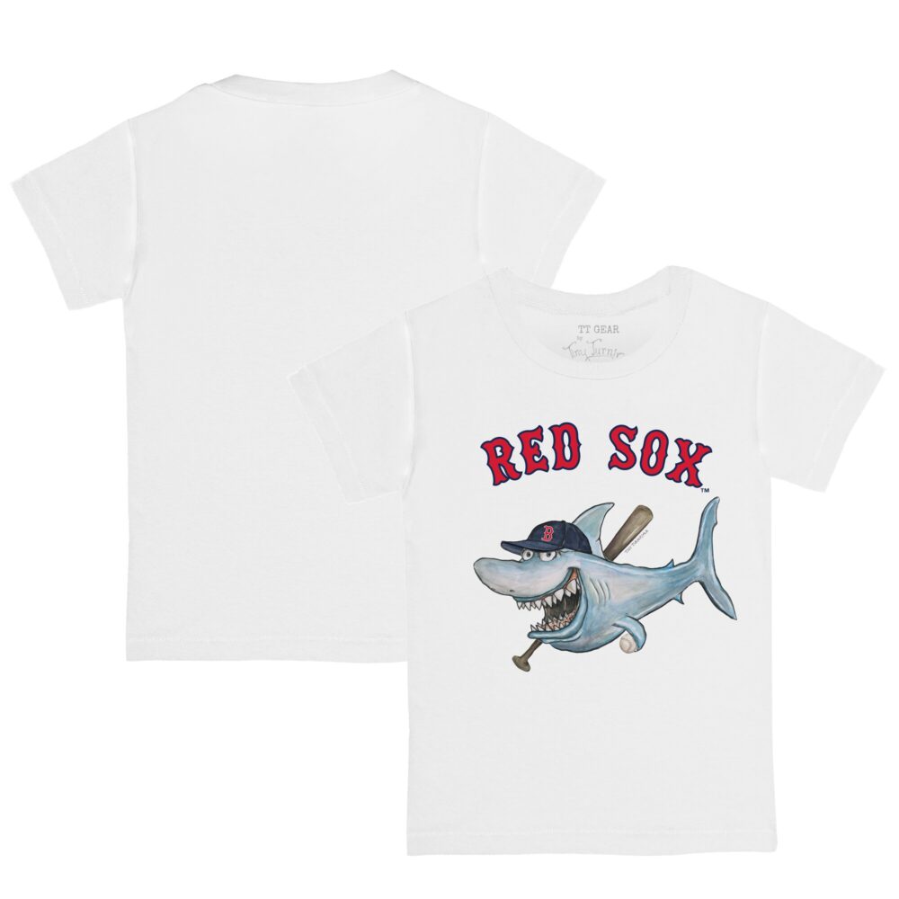 Infant Boston Red Sox Tiny Turnip White Shark Team T-Shirt