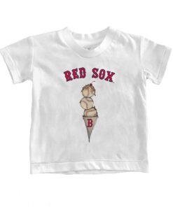 Infant Boston Red Sox Tiny Turnip White Triple Scoop T-Shirt