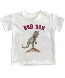 Infant Boston Red Sox Tiny Turnip White TT Rex T-Shirt