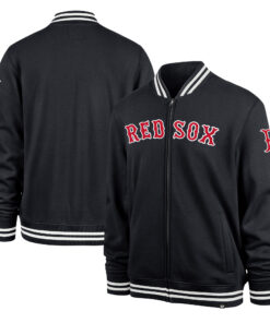 Men's Boston Red Sox '47 Black Wax Pack Pro Camden Full-Zip Track Jacket