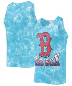 Men's Boston Red Sox '47 Blue Big Leaguer Tubular Tie-Dye Tank Top