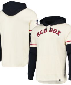 Men's Boston Red Sox '47 Cream Trifecta Shortstop Pullover Hoodie