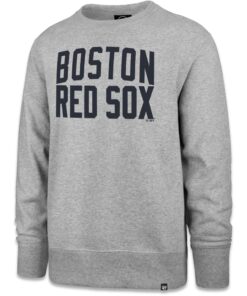 Men's Boston Red Sox '47 Gray Block Headline Pullover Sweater