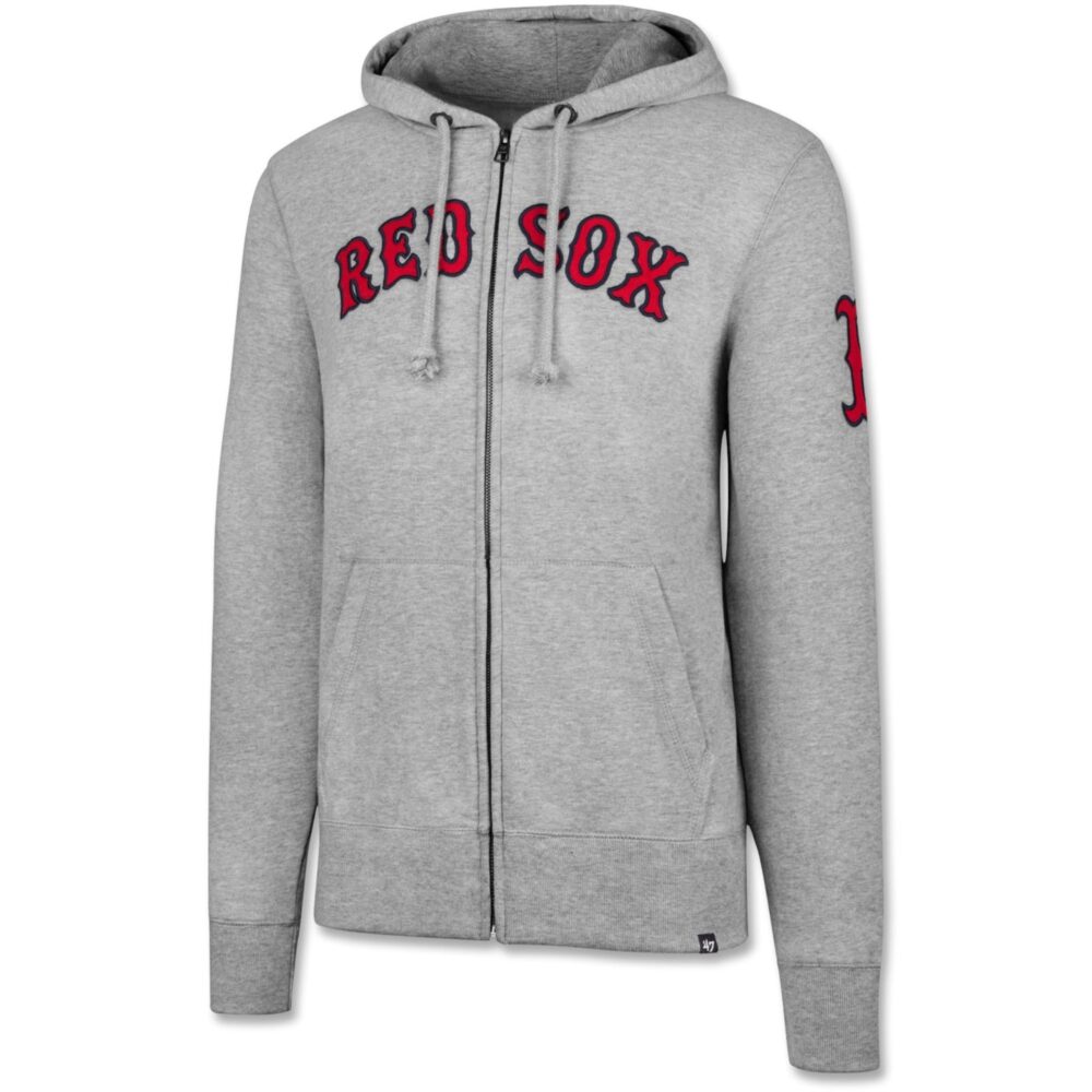 Men's Boston Red Sox '47 Gray Gamebreak Cross Check Full-Zip Jacket