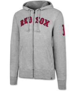 Men's Boston Red Sox '47 Gray Gamebreak Cross Check Full-Zip Jacket