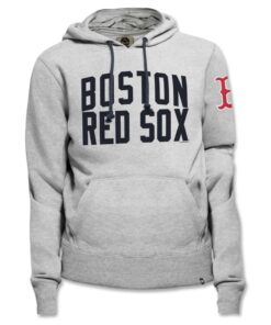 Men's Boston Red Sox '47 Gray Gamebreak Cross Check Pullover Hoodie