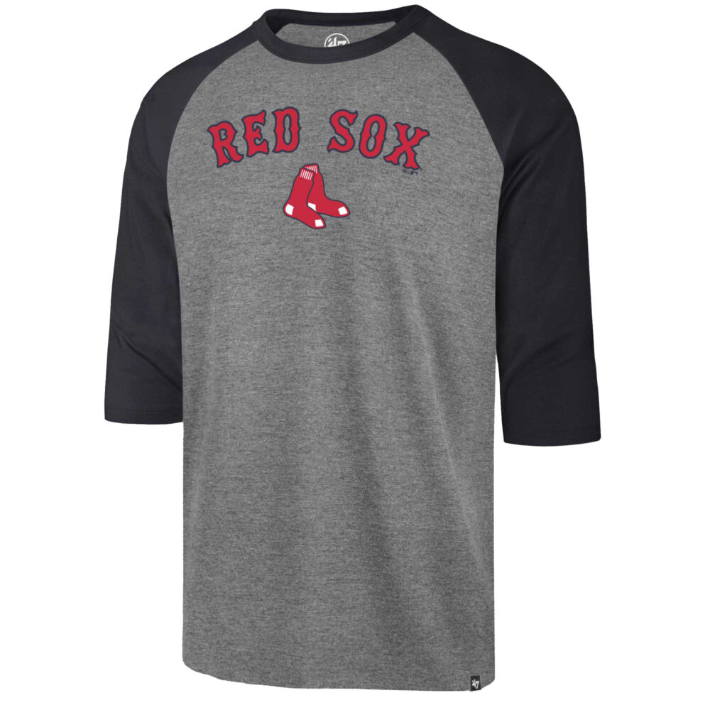 Men's Boston Red Sox '47 Gray  Three-Quarter Sleeve T-Shirt
