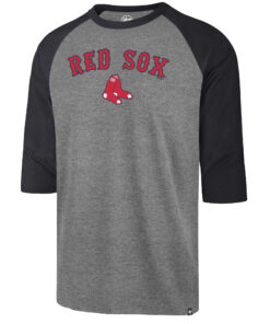 Men's Boston Red Sox '47 Gray  Three-Quarter Sleeve T-Shirt