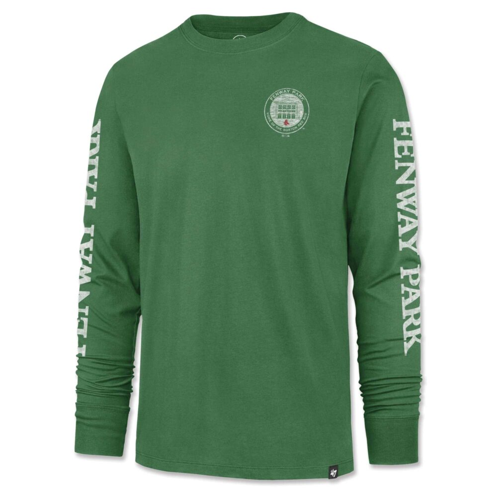 Men's Boston Red Sox '47 Green Fenway Park Triple Down Long Sleeve T-Shirt