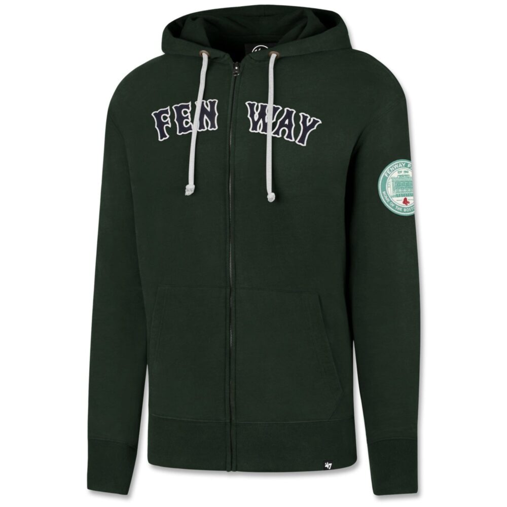 Men's Boston Red Sox '47 Green Gamebreak Cross Check Full-Zip Hoodie