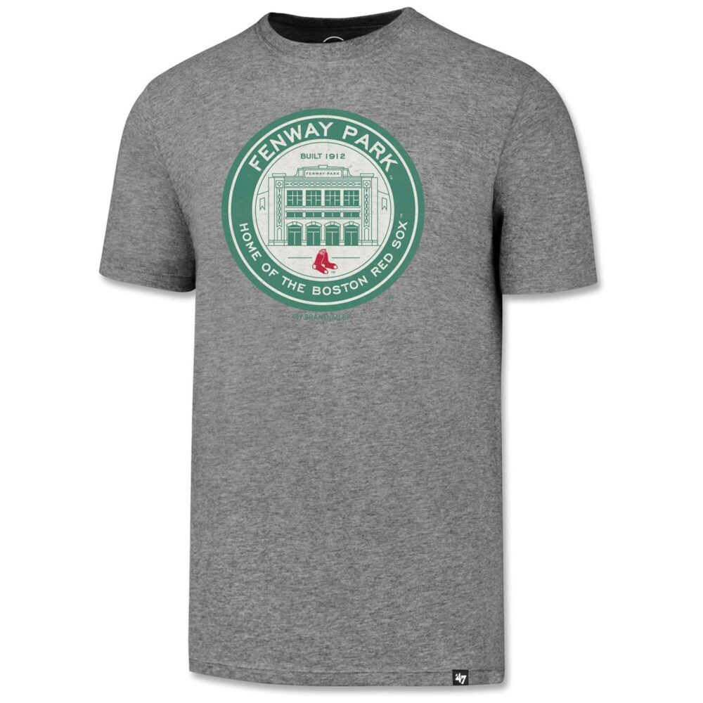 Men's Boston Red Sox '47 Heather Gray Fenway Park Coin Logo Slate Grey T-Shirt