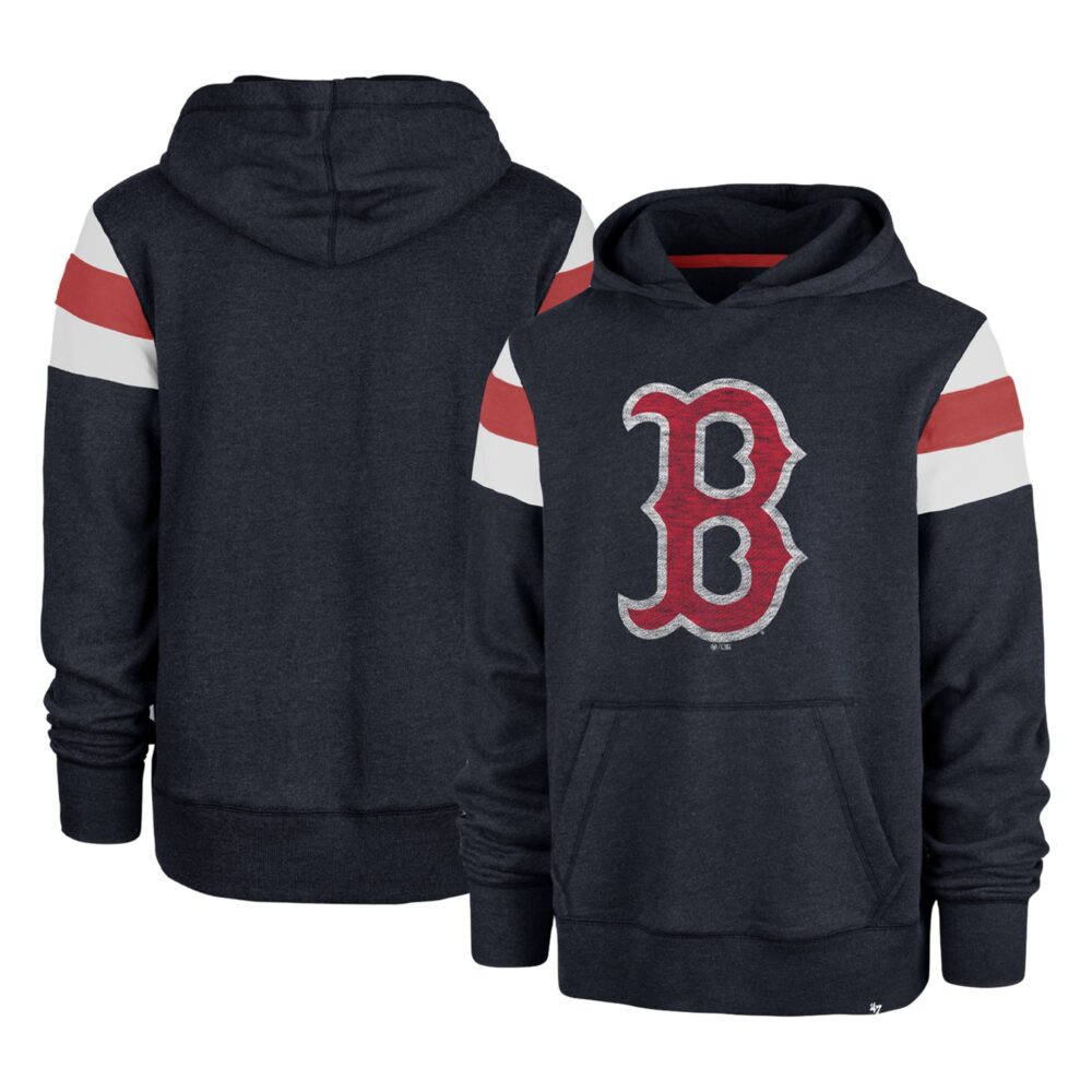 Men's Boston Red Sox '47 Heather Navy Premier Nico Pullover Hoodie